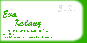 eva kalauz business card